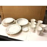 A part dinner service, Duchess Tranquility pattern including six coffee cups (10cm), six dinner