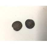 Coins: Henry III (1216-72) pennies, one short cross and one long cross, both c. VF condition