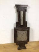 A 1930s/40s Art Deco style wall barometer (64cm)