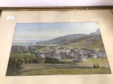 George Gray, Scottish (flourished 1866-1910), View of Holyrood Palace from Calton Hill, watercolour,