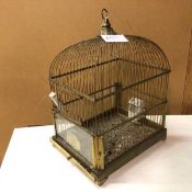 A vintage bird cage, bears stamp Genykage (43cm x 30cm x 22cm)