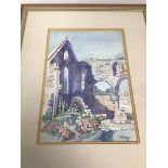 I.H. Wallace, Church Ruins, watercolour, signed and dated 1931 bottom right (24cm x 17cm)
