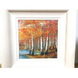 Inam, Autumn Adventure, limited edition print no. 33/195, hand embellished canvas, paper labels