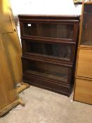 A 1920s/30s Globe-Wernicke compartmental bookcase with three tiers (115cm x 87cm x 31cm)