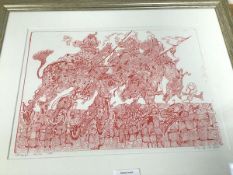 S.R. Halevy Spark, Soldiers on Horseback, lithograph 13a/24, 2009, signed bottom right (24cm x