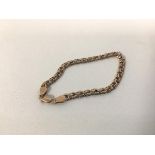 A 14ct gold double link bracelet (8.5cm) (9.21g)