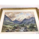 S. Edmonston, Glen Sannox, Arran, watercolour, signed and dated 1872 (36cm x 54cm)