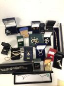 A quantity of silver and costume jewellery including rings, bracelets, pendants, earrings etc., most