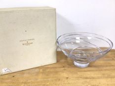 A Jasper Conran Waterford Crystal Statement Aurora pattern bowl (18cm x 35cm)