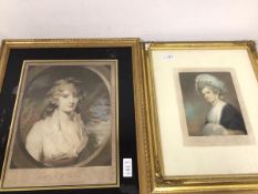 Two 19thc prints, after Sir Henry Raeburn, Portrait of Mrs H.W. Lausun (42cm x 32cm) and another