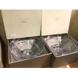 A pair of Jasper Conran Waterford Crystal Aura Statement bowls, each of circular tapering form, on