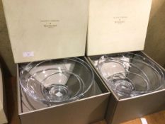 A pair of Jasper Conran Waterford Crystal Aura Statement bowls, each of circular tapering form, on