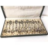 A set of twelve Norwegian coffee spoons, each inscribed TFD and dated 14 8 1926, and stamped 830, in