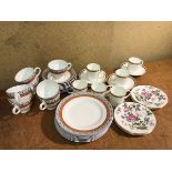 A mixed lot of Wedgwood china, including seven Imalfi pattern teacups (each: 6.5cm), eight