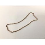 A 9ct gold curb link necklace (22cm) (6.51g)