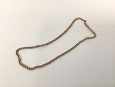 A 9ct gold curb link necklace (22cm) (6.51g)
