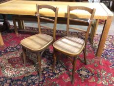 An early 20thc bentwood beech side chair with ladder back (87cm x 37cm x 40cm)