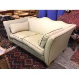 An elegant modern John Sankey two seater sofa, in a herringbone upholstery