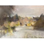 •Oscar Goodall R.S.W. (Scottish, b. 1924), "Autumn Yellow", signed lower right, oil on board, titled