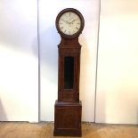 A Scottish George III mahogany drum head longcase clock , the circular 13" enamelled dial with Roman