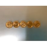 Five 1967 full sovereigns - fine condition. (5)