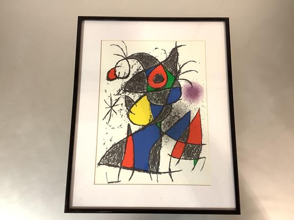 Joan Miro (Spanish, 1893-1983), Abstract Composition from "Peintures, Gouaches & Dessins", Zurich