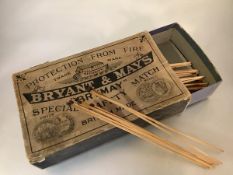 A Bryant & May's giant matchbox, c. 1920-30, enclosing a quantity of matches. 6.5cm by 31cm by 19cm