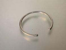 Georg Jensen, a sterling silver bangle, design no. 150, bearing London import marks for 1972.