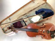 A French violin, late 19th century, bearing paper label "Chipot Vuillaume / Gendre de J.-B.