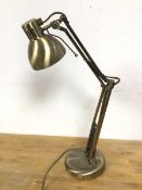 A Lloytron adjustable desk lamp with brass effect finish (55cm)