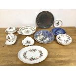 A mixed lot of china including a Royal Worcester Purrfect Friends, a Tweedledee and Tweedledum plate