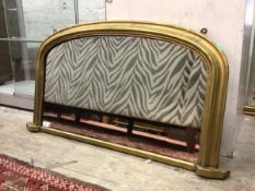 A Victorian gilt framed overmantel mirror (50cm x 93cm)