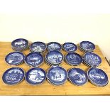 A set of forty five Royal Copenhagen Christmas plates, from approximately 1970-2010 (each: 18cm)