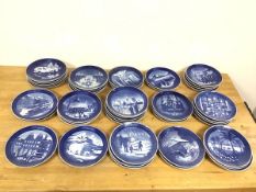 A set of forty five Royal Copenhagen Christmas plates, from approximately 1970-2010 (each: 18cm)