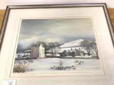 R.D. Gould, Hatton Castle, Newtyle, Angus, watercolour, signed and dated '95 bottom right (28cm x