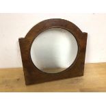 A magnifying glass in mahogany frame, possibly formerly part of a piece of scientific or