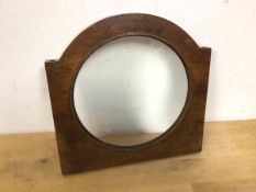 A magnifying glass in mahogany frame, possibly formerly part of a piece of scientific or
