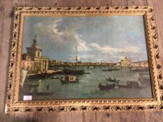 After Canalletto (1697-1768), The Bacino di San Marco, from the Giudecca, reproduction print (43cm x