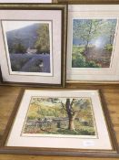 A group of prints, Rural Landscapes, two limited edition, all signed on matting (largest: 25cm x