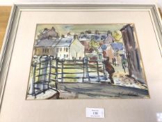J.V. Campbell, Cuddyside, Peebles, watercolour, signed and dated '73 bottom right