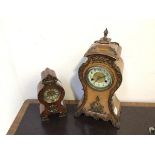A late Victorian HAC mantel clock in walnut case with gilt metal mounts, white enamelled dial with