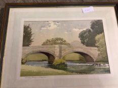 Roy Berry, Ellastone Bridge, Derbyshire, watercolour, signed bottom right (24cm x 35cm)