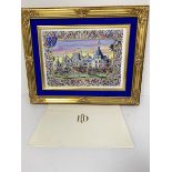 A Royal Delft Porcelain UK Ltd. limited edition plaque, depicting Azay-le-Rideau and Louis XIII