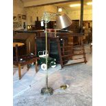 A 20th century cast brass standard lamp, H148cm