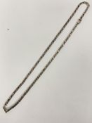 A silver curb link chain necklace (34cm) (55.7g)