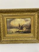 Tom Miller, Sailboats, oil on canvas, signed bottom right (19cm x 29cm)