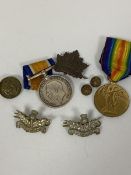 WWI General Service medal awarded to Sgt. G. Durie, Royal Scots (325025) along with two white