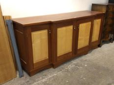 Michaela Huber, Cabinetmaker: A 20th century breakfront sideboard, with inlaid top over four