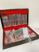 An Arthur Price silver plated suite of Epns flatware complete with original sales invoice, purchased