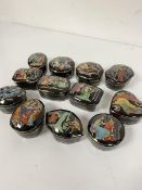 A collection of twelve Franklin Mint 1988 Russian Fairy Tale inspired musical boxes (each: 4cm),